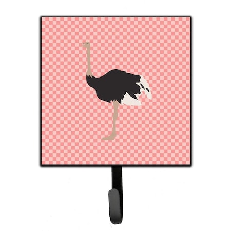 Carolines Treasures Common Ostrich Pink Check Leash or Key Holder BB7924SH4
